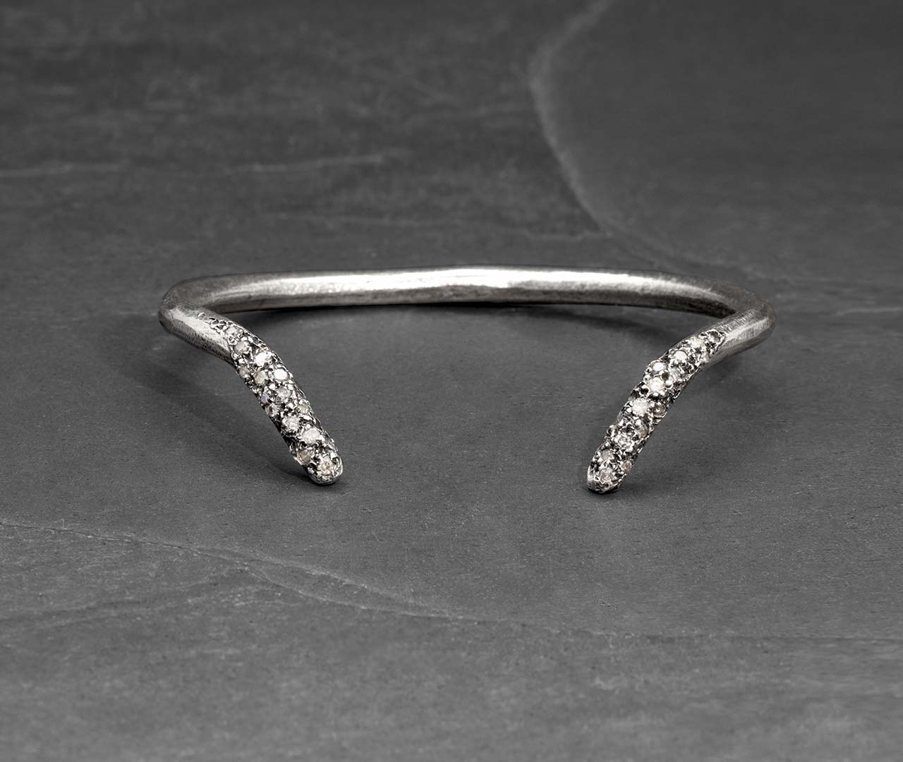 Diamond snake bite bangle