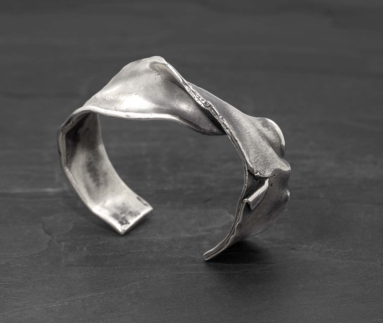 Wide folded bangle