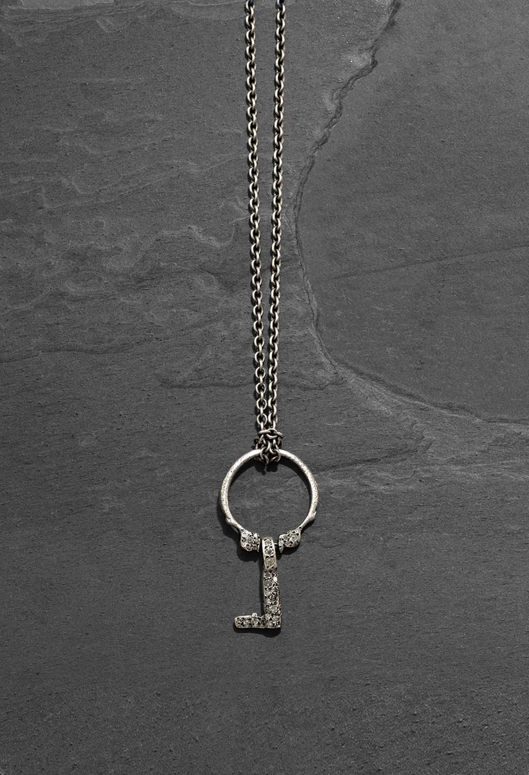 Diamonds key necklace