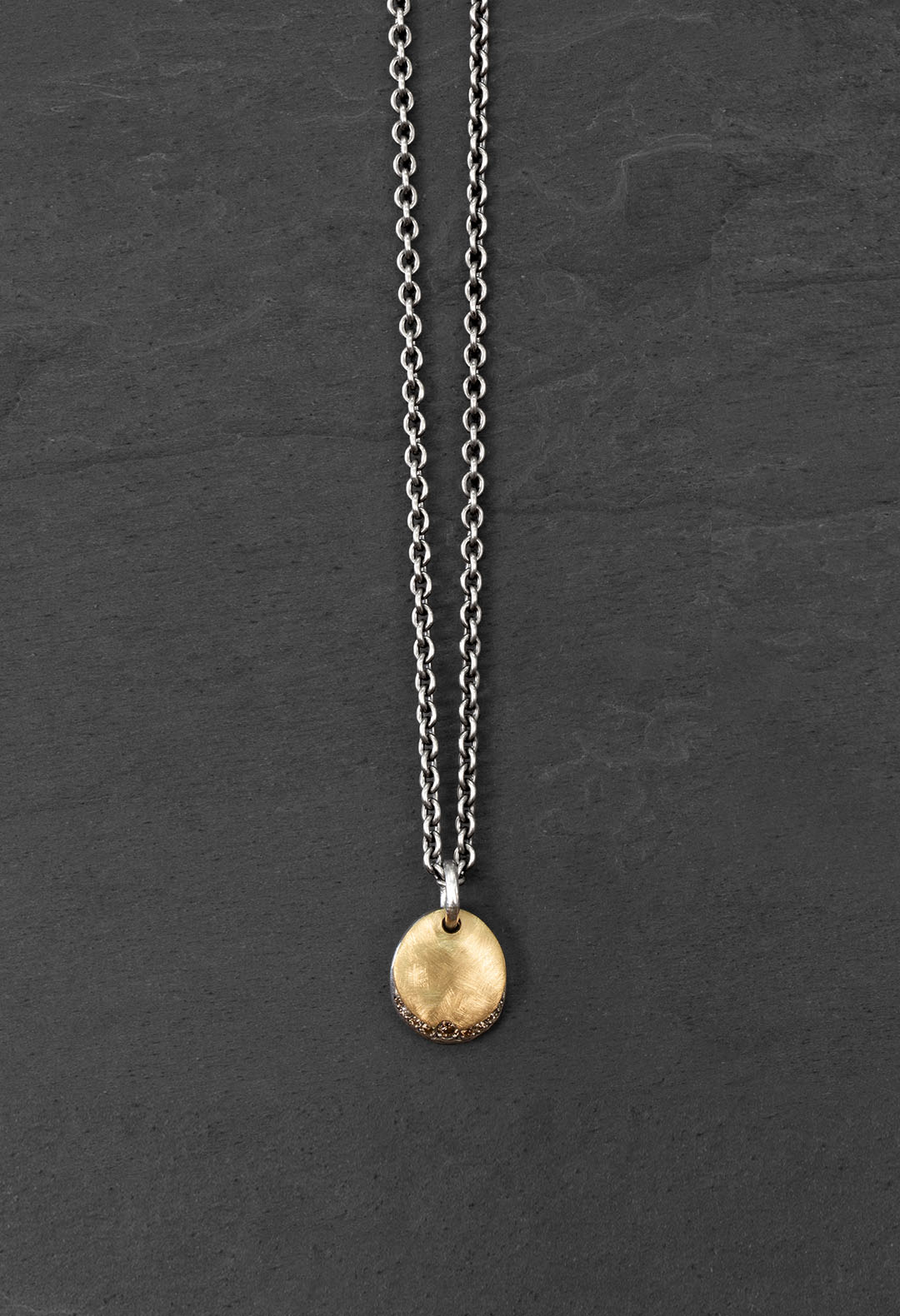 Gold moon necklace