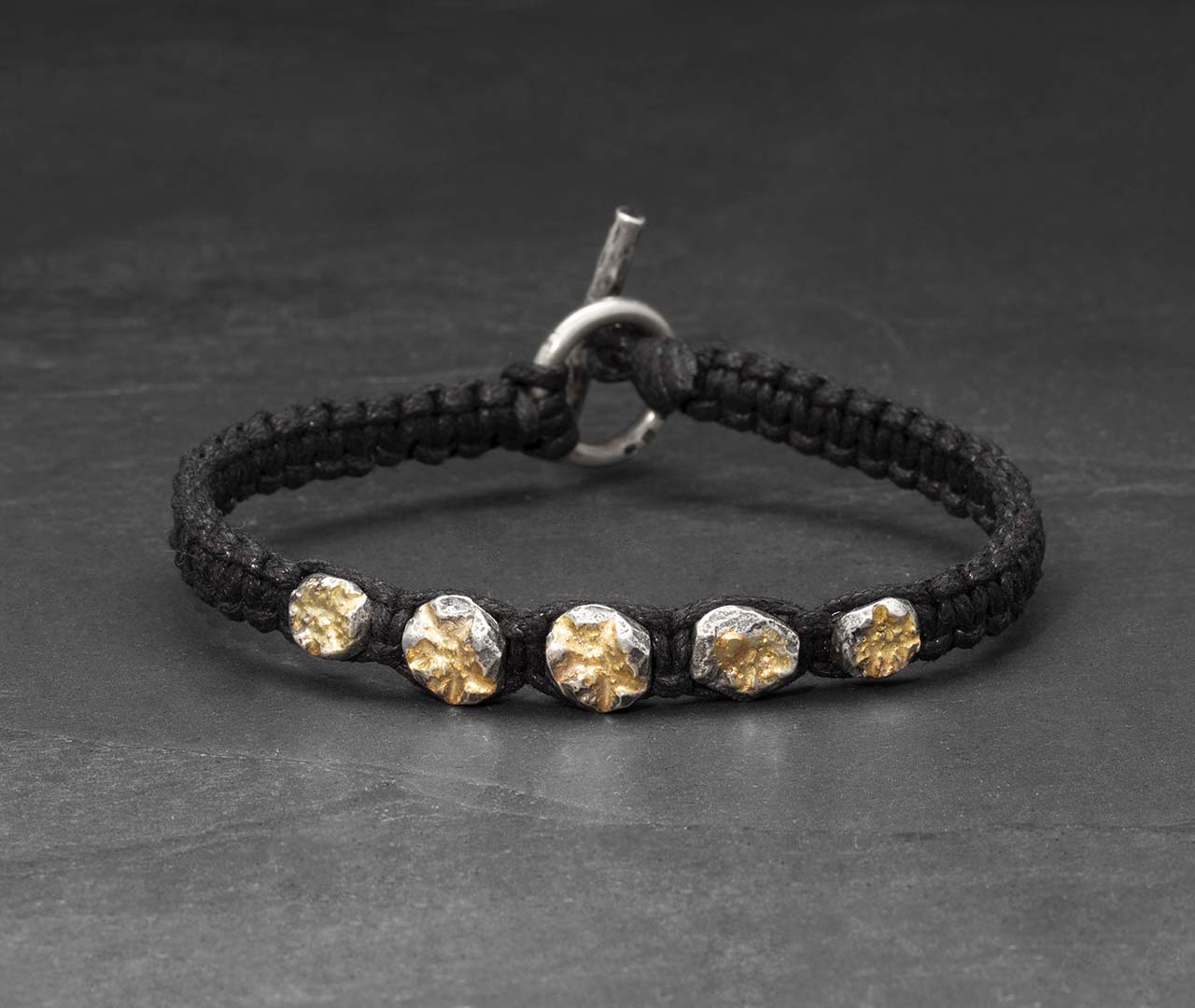 Lava beads macrame bracelet