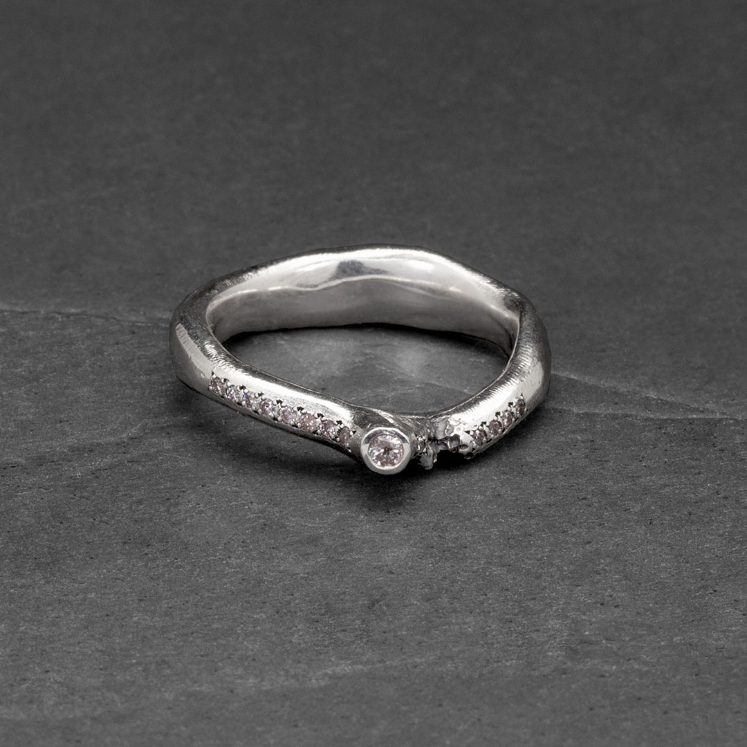 Grey tweaked ring